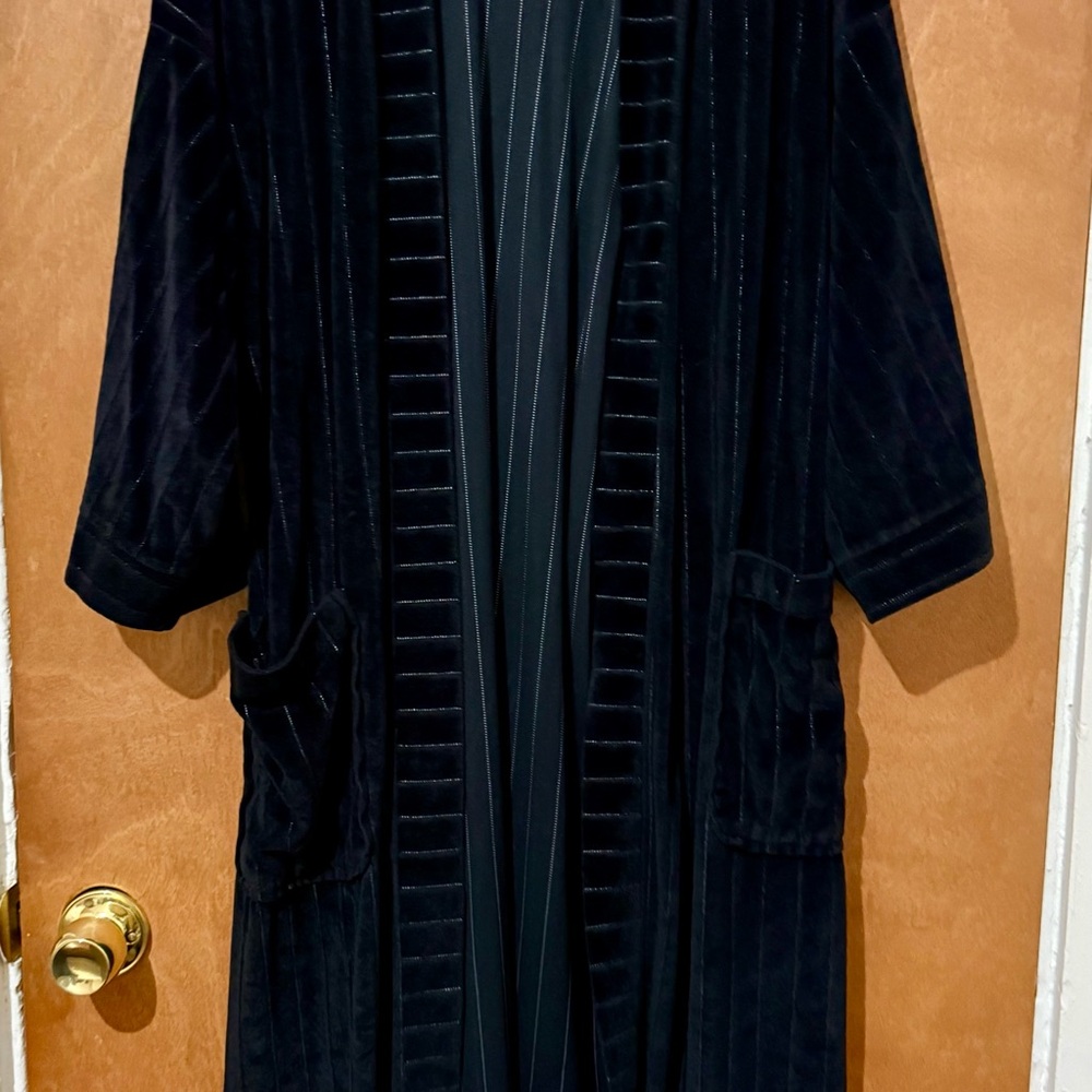 Christian Dior Monsieur Men’s Robe Black Pinstripe